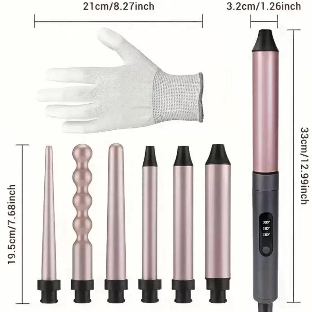 ⭐ Set Professionale di Arricciacapelli 6 in 1 – Styling Perfetto a Casa Come dal Parrucchiere! ⭐